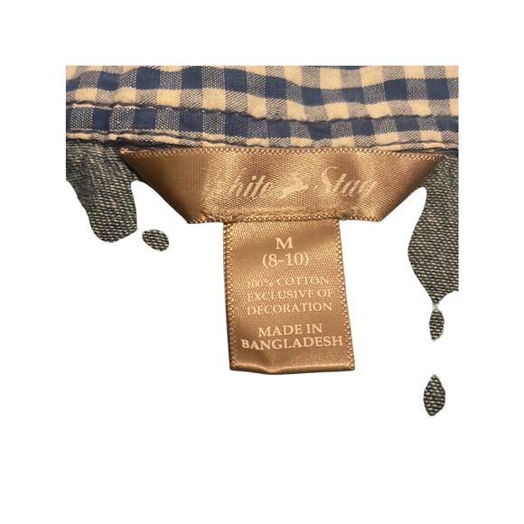 White stag size medium blue denim winter red cardinal long sleeve button up - Picture 3 of 6